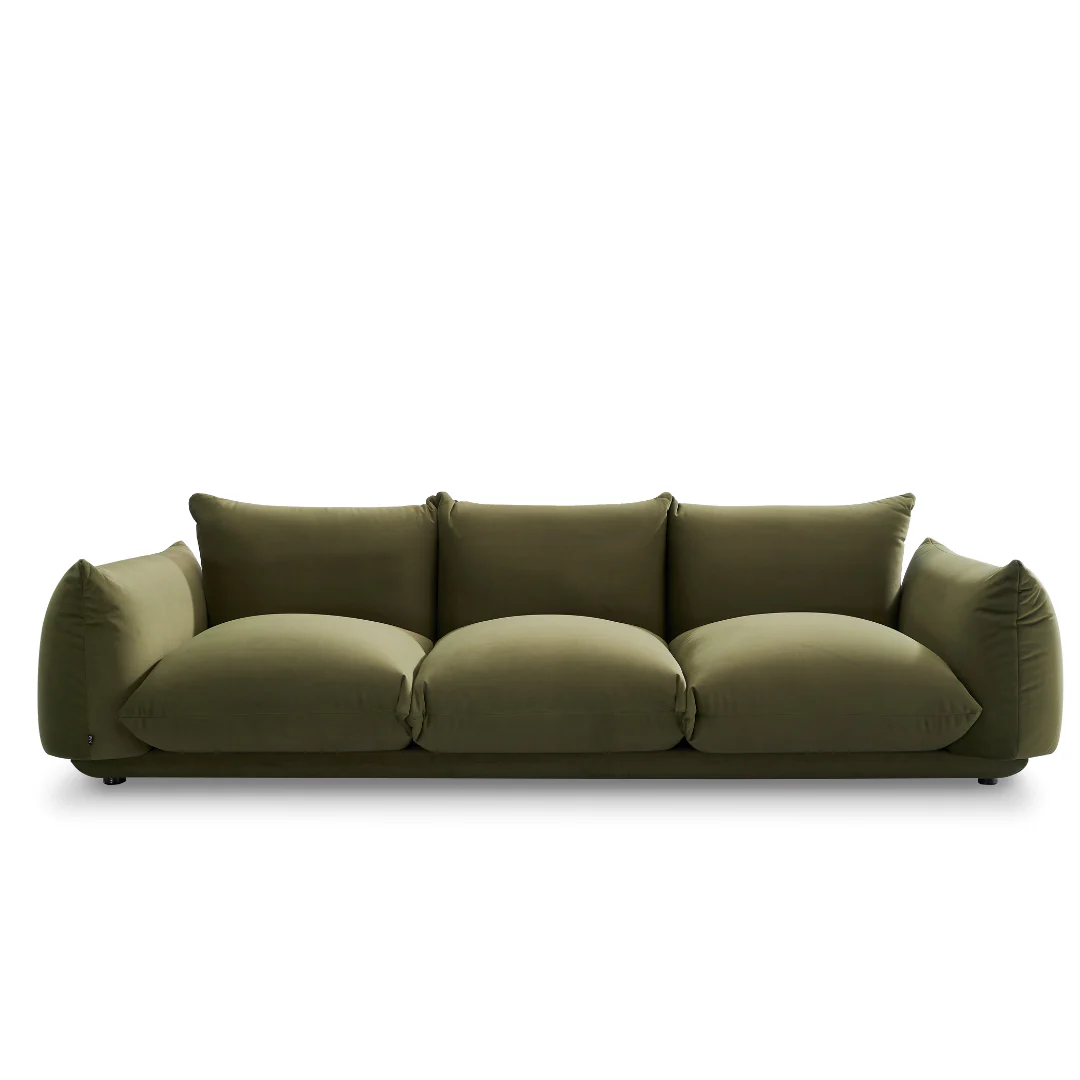 Olive 3 Seater Sofa with Armrest