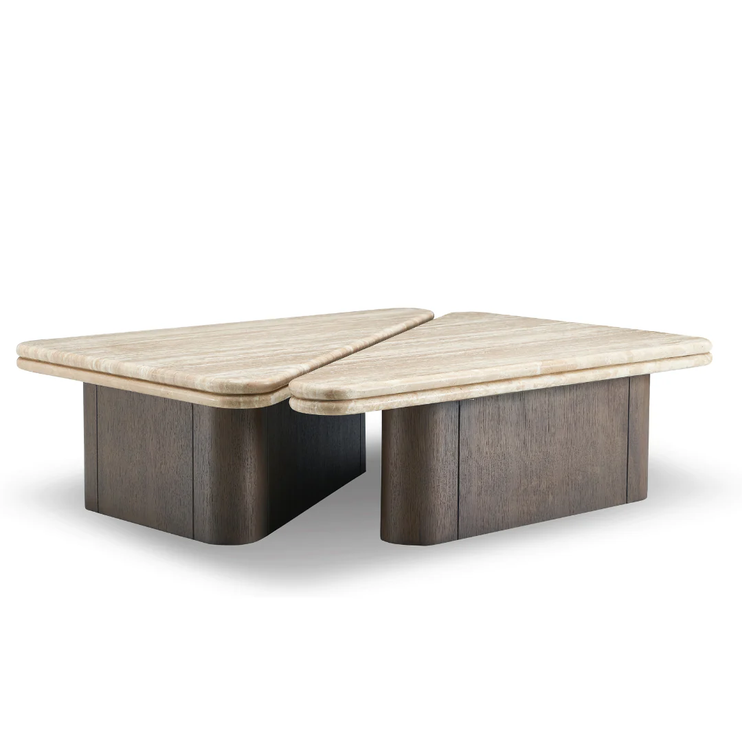 Origami Triangle Shape Coffee Table - Set of 2
