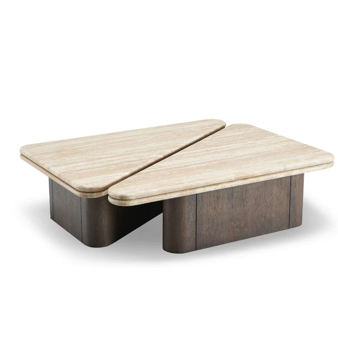 Origami Triangle Shape Coffee Table - Set of 2 - Image 4