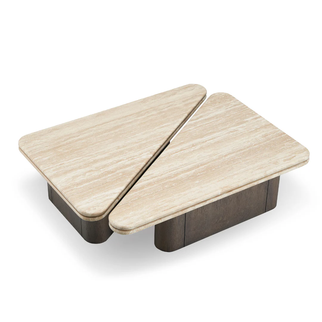 Origami Triangle Shape Coffee Table - Set of 2 - Image 5