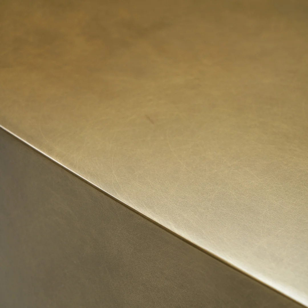 Pebla White Marble Top Coffee Table - Brass - Image 7