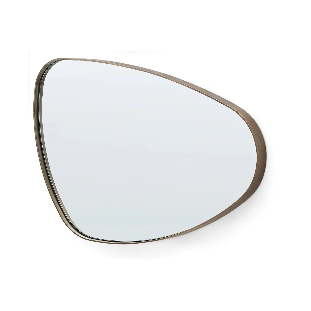 Peble Medium Mirror - Brass