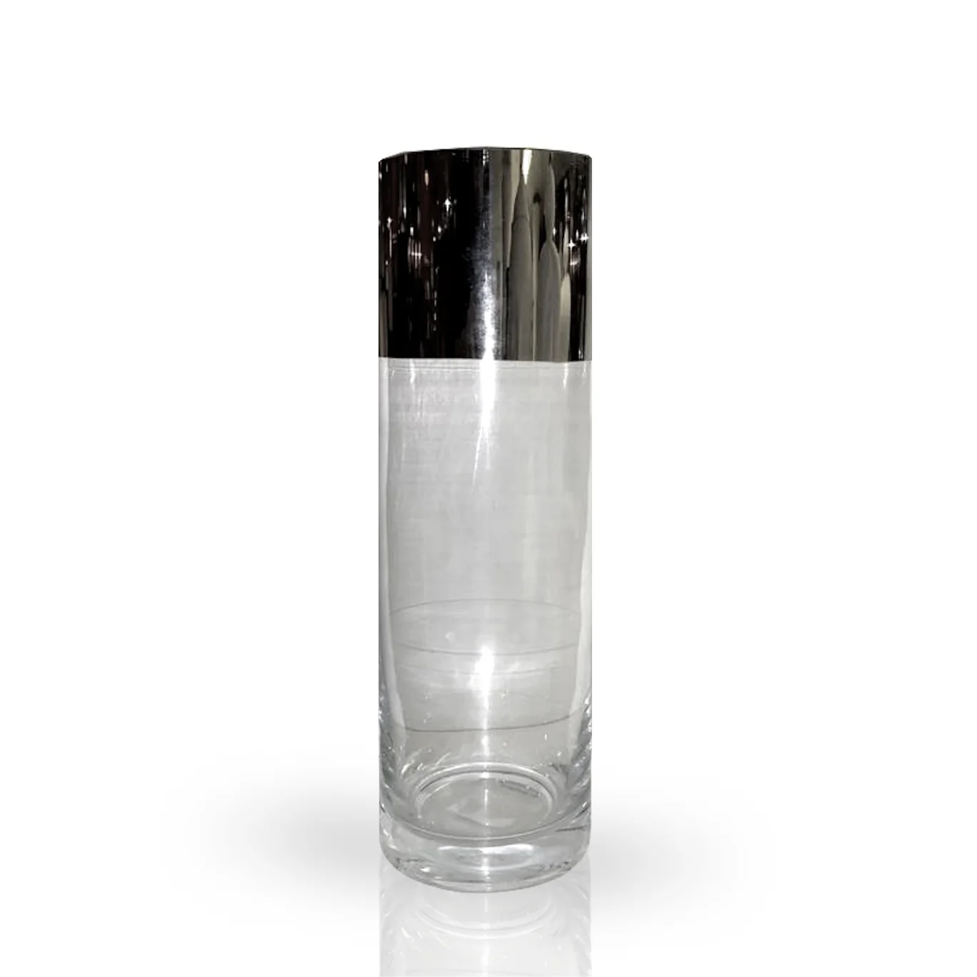 PLATINUM BAND CLEAR GLASS DECANTER
