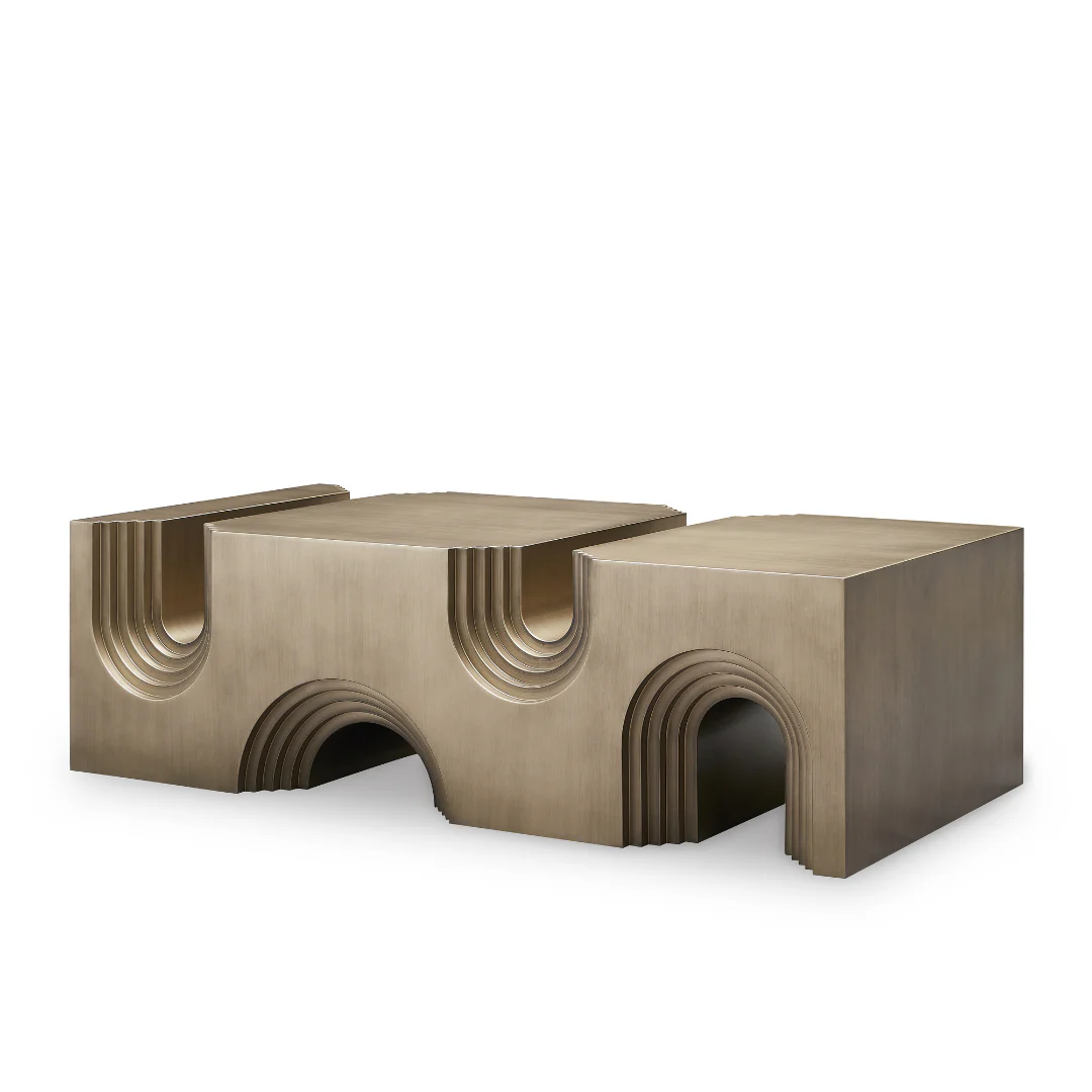 Portico Modern Coffee Table - Brass - Image 4