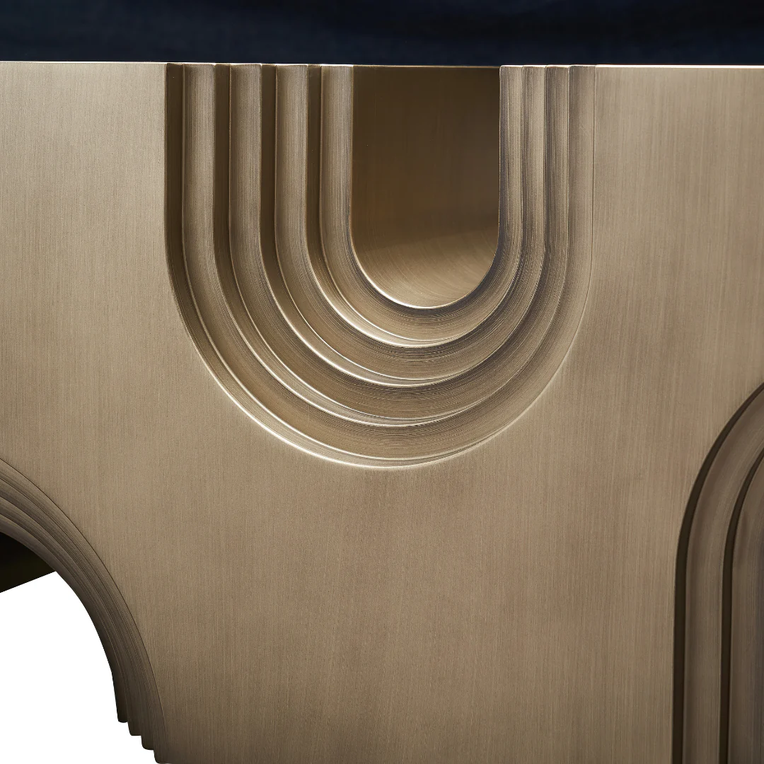 Portico Modern Coffee Table - Brass - Image 6
