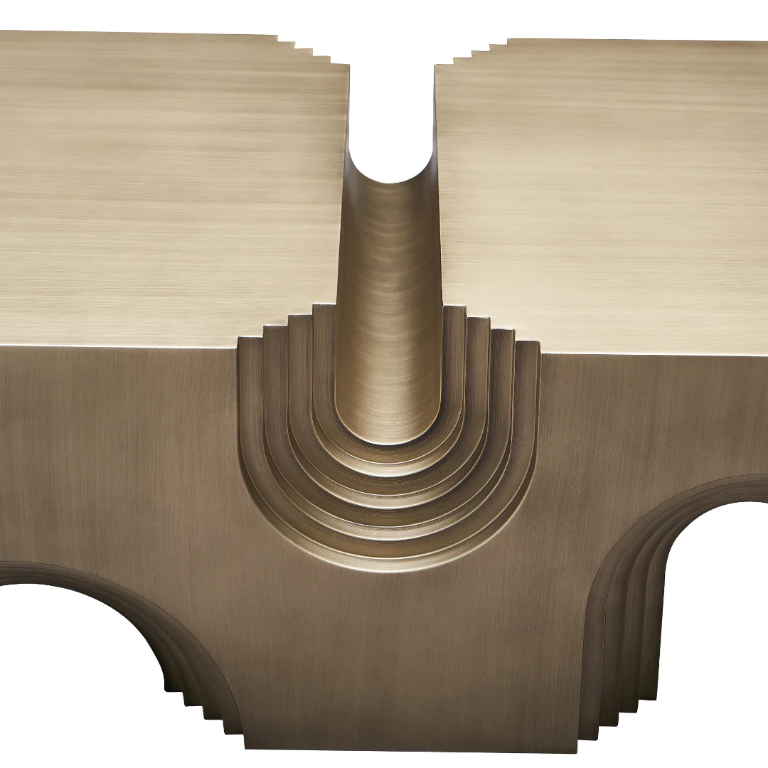 Portico Modern Coffee Table - Brass - Image 9
