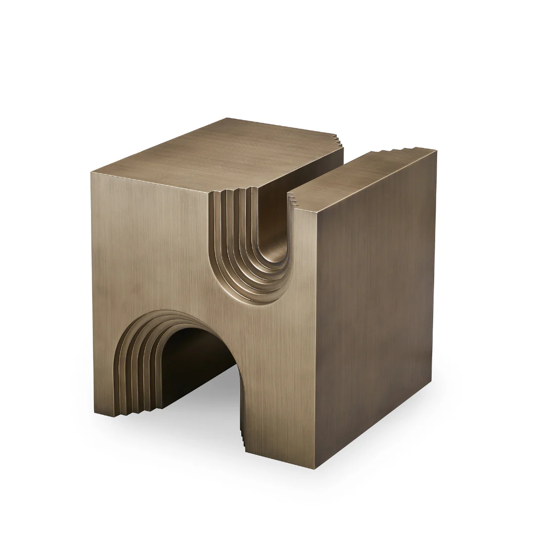 Portico Modern Side Table - Brass - Image 3