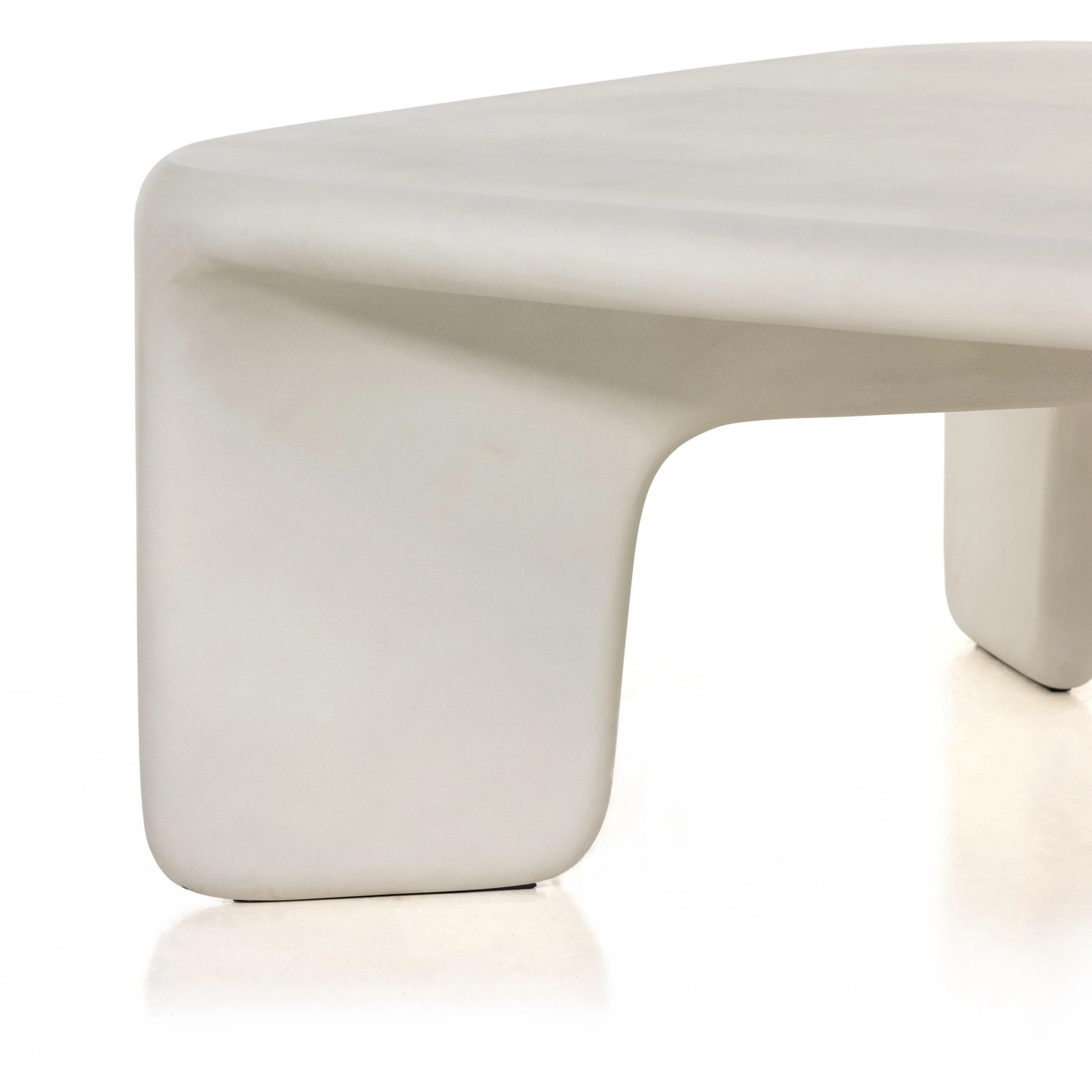 Rigel Round Coffee Table White Concrete - Image 3