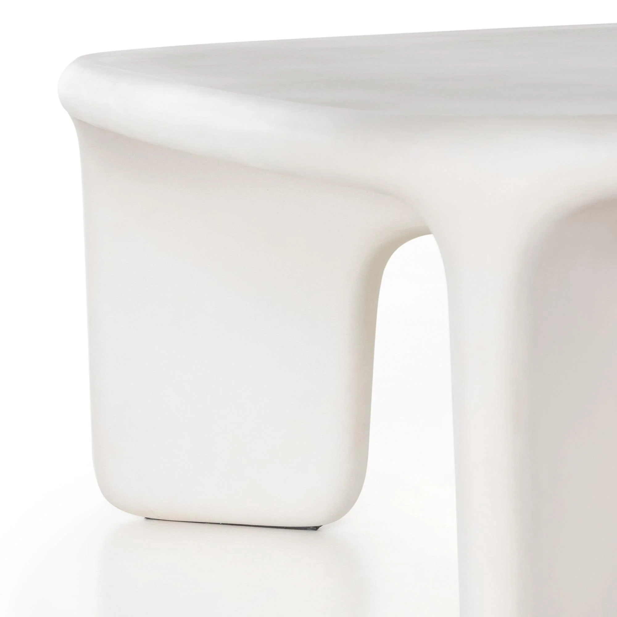 Rigel Round Coffee Table White Concrete - Image 5
