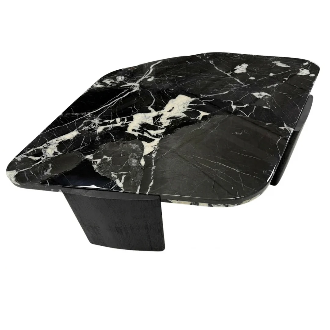 Scone Natural Marble Brass Coffee Table