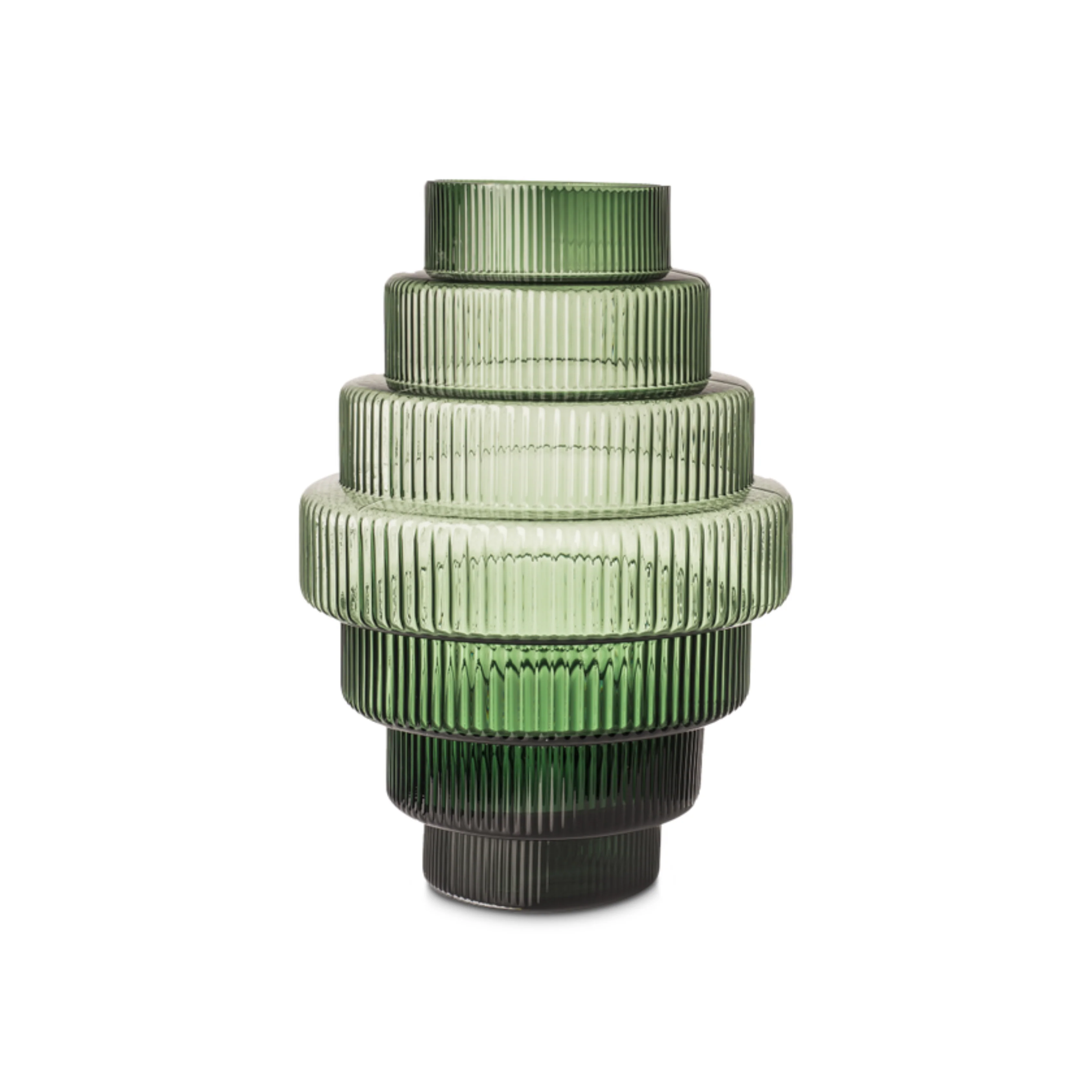 Steps Dark green Vase - L