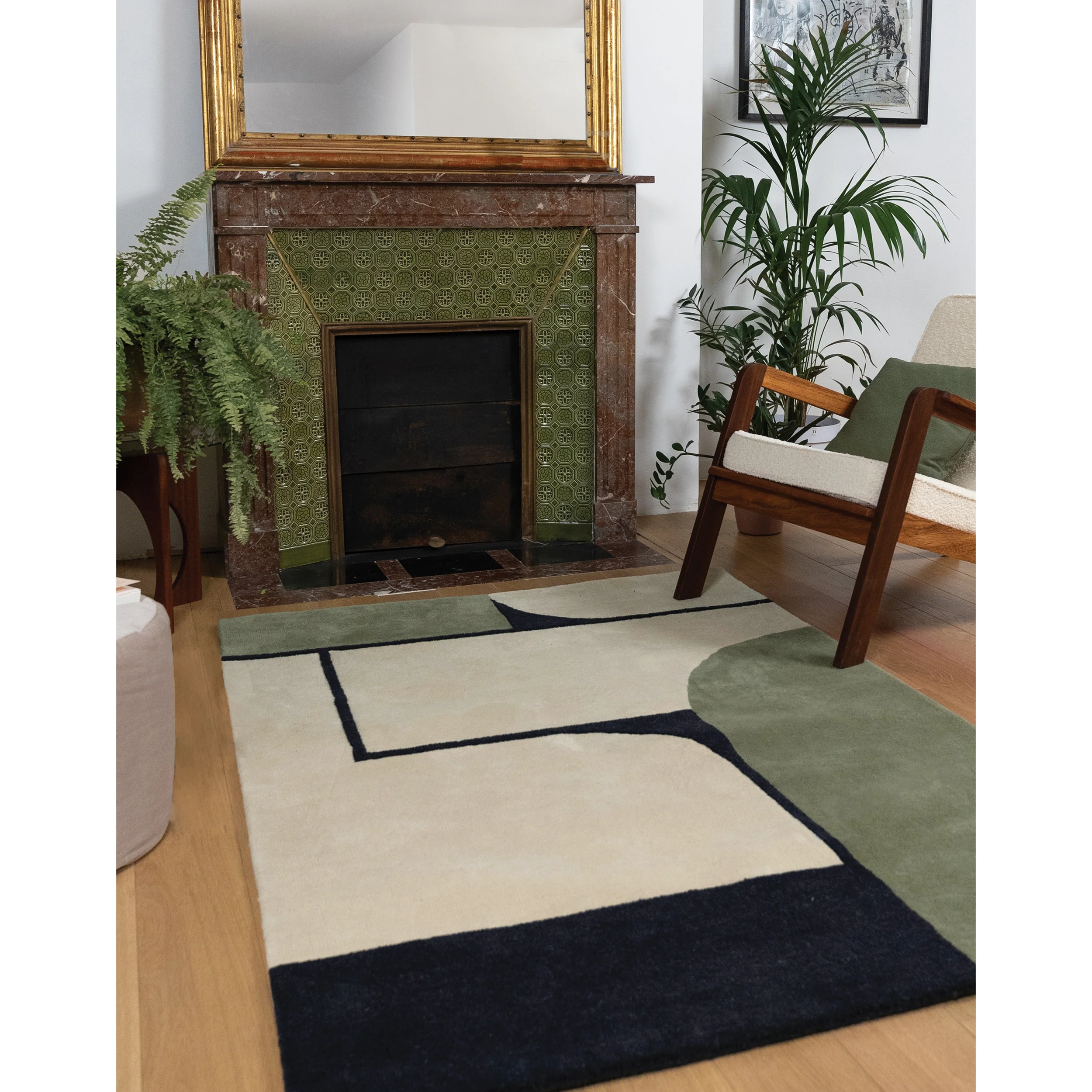 Strada Green Hand Tufted Rug 200x290 cm - Image 2