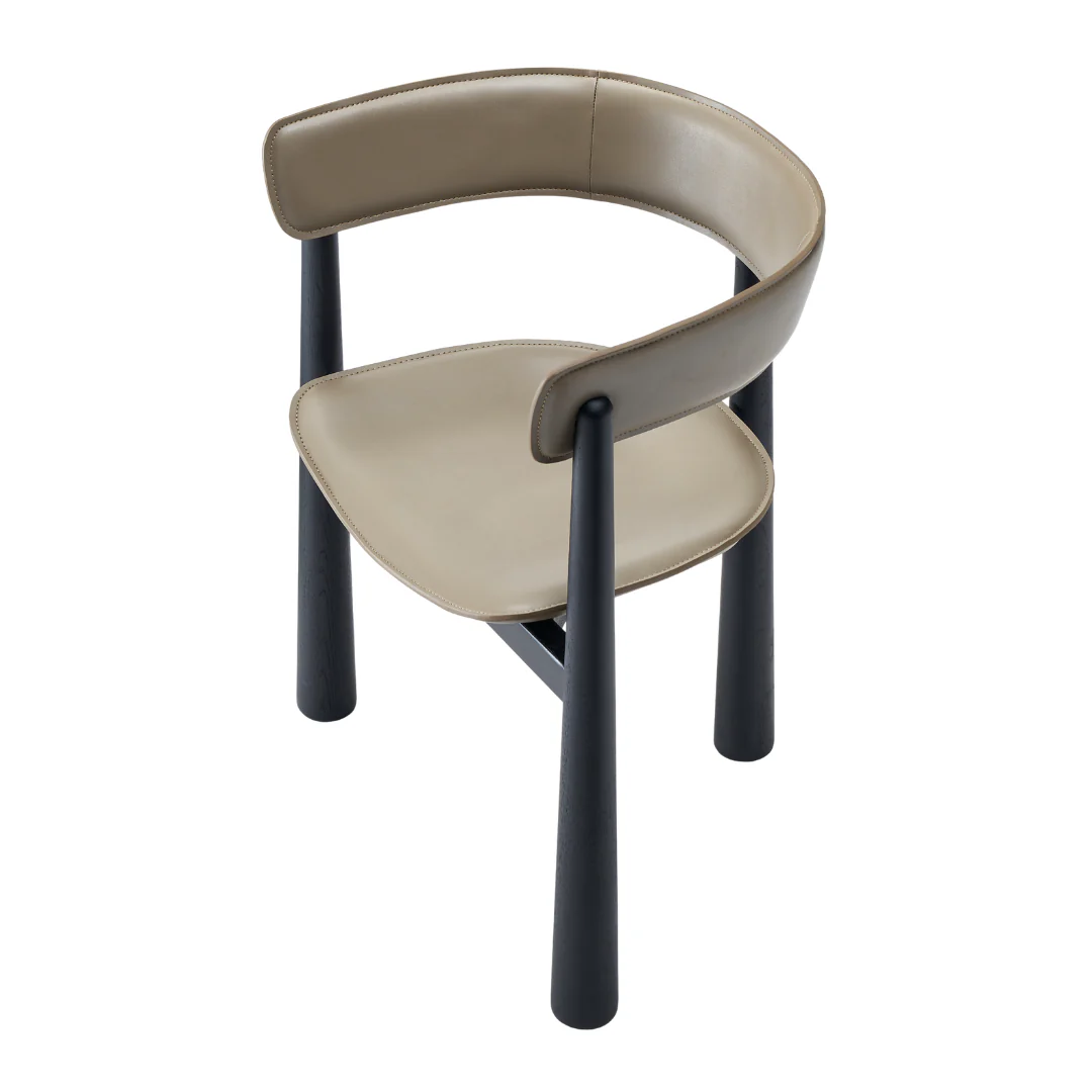 Titanium Curved Back Modern Dining Chair - Image 3