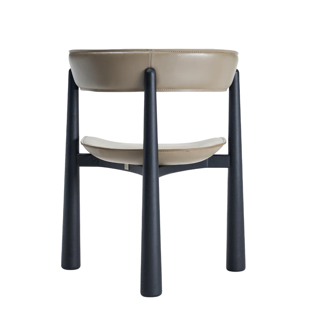 Titanium Curved Back Modern Dining Chair - Image 4