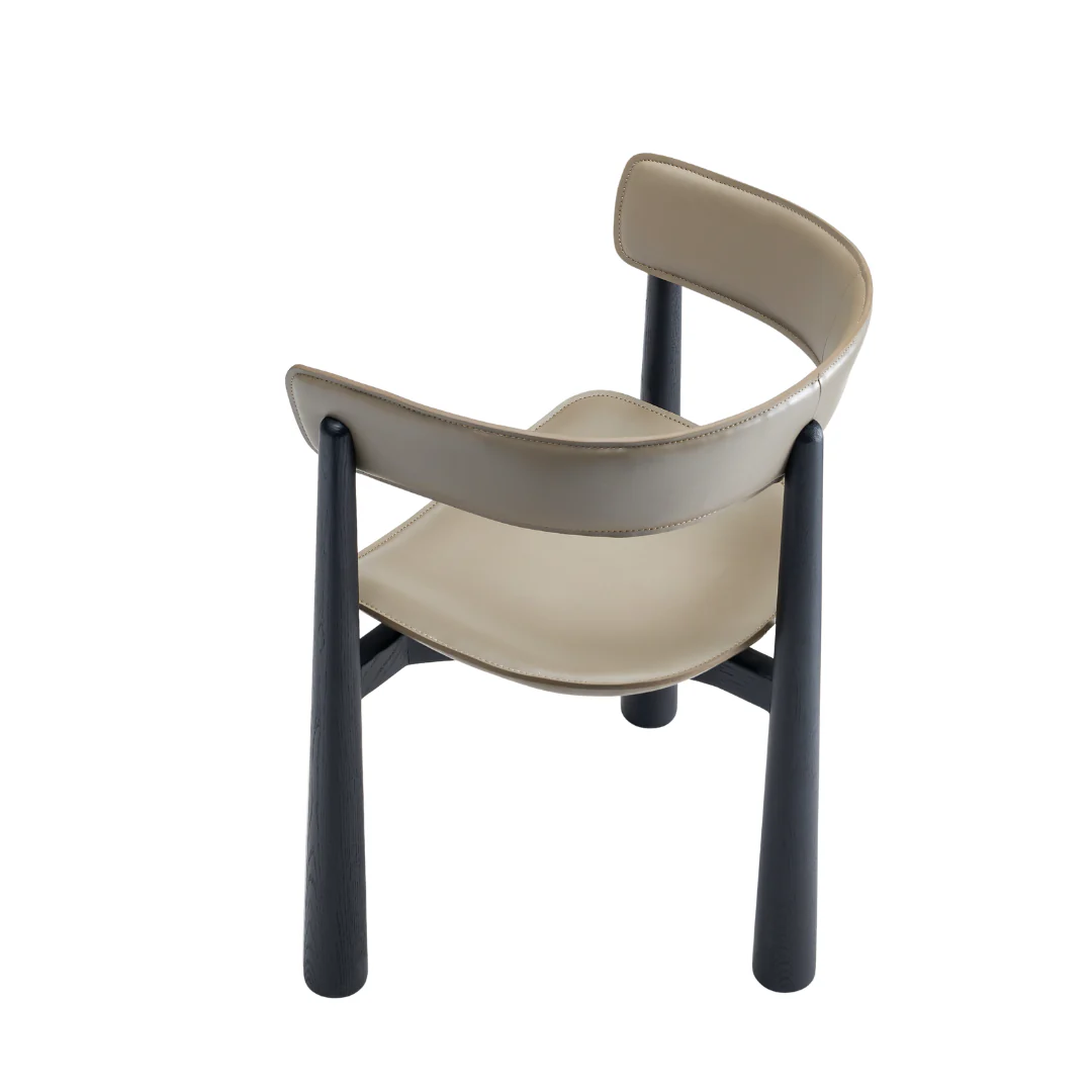 Titanium Curved Back Modern Dining Chair - Image 5