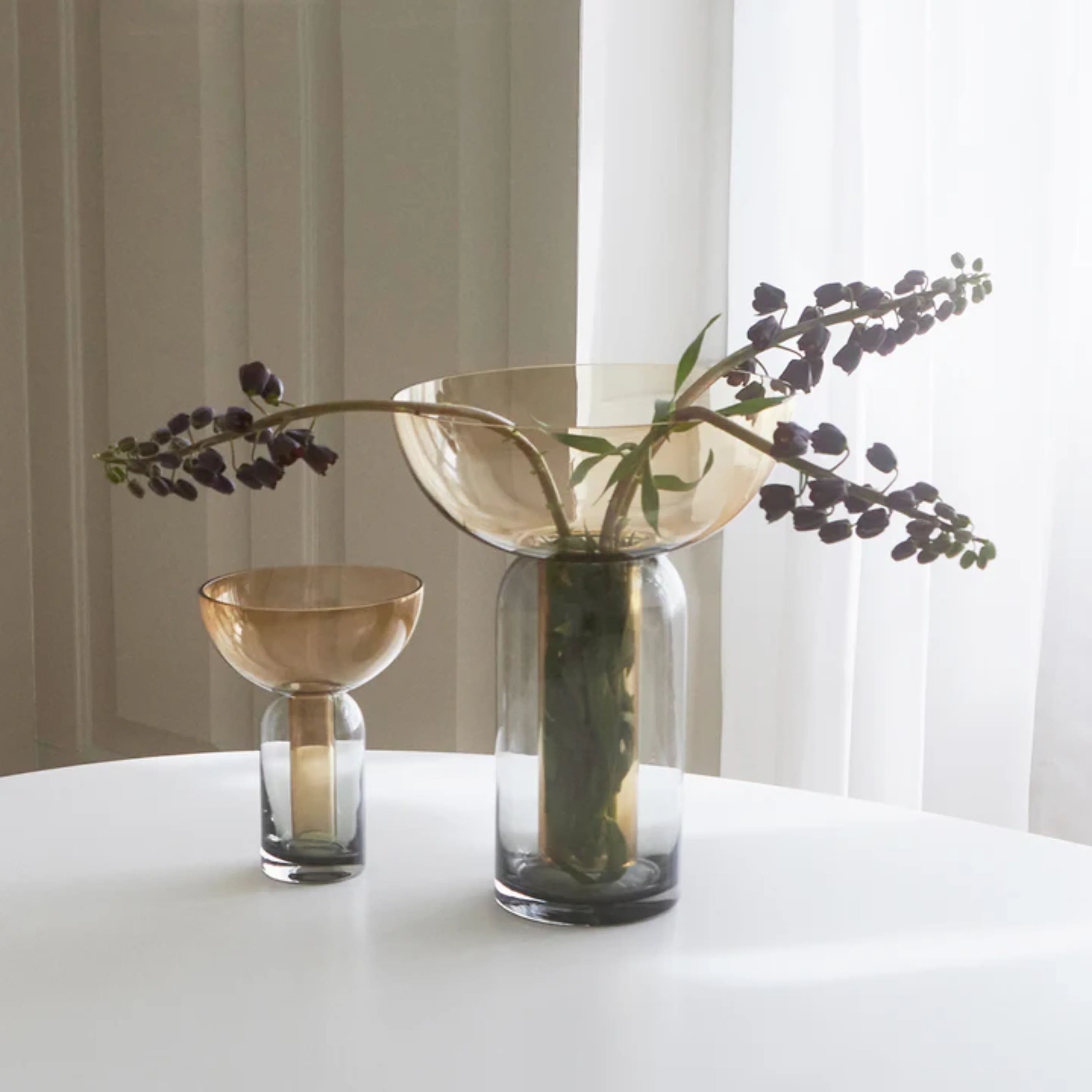 Torus Large Vase Black/Amber - Image 2