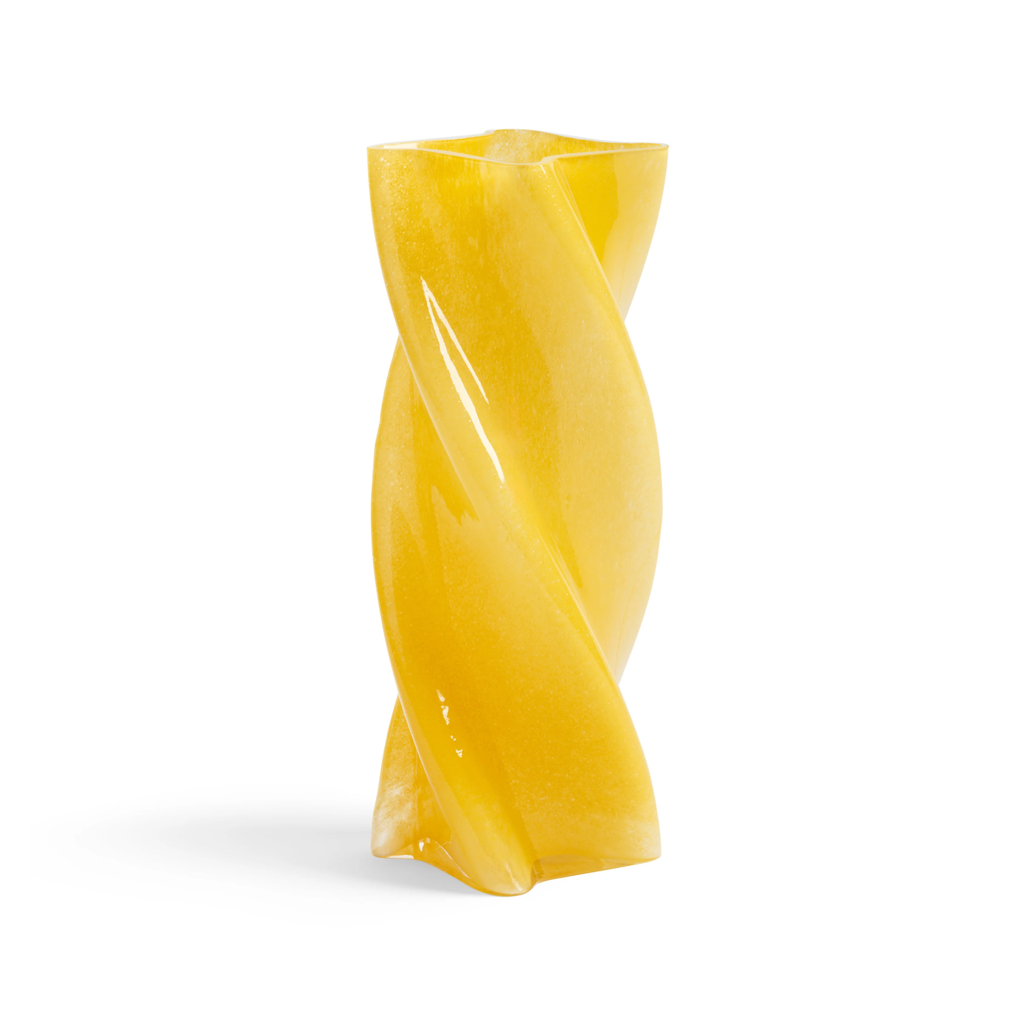 Marshmallow Opaque Yellow Vase