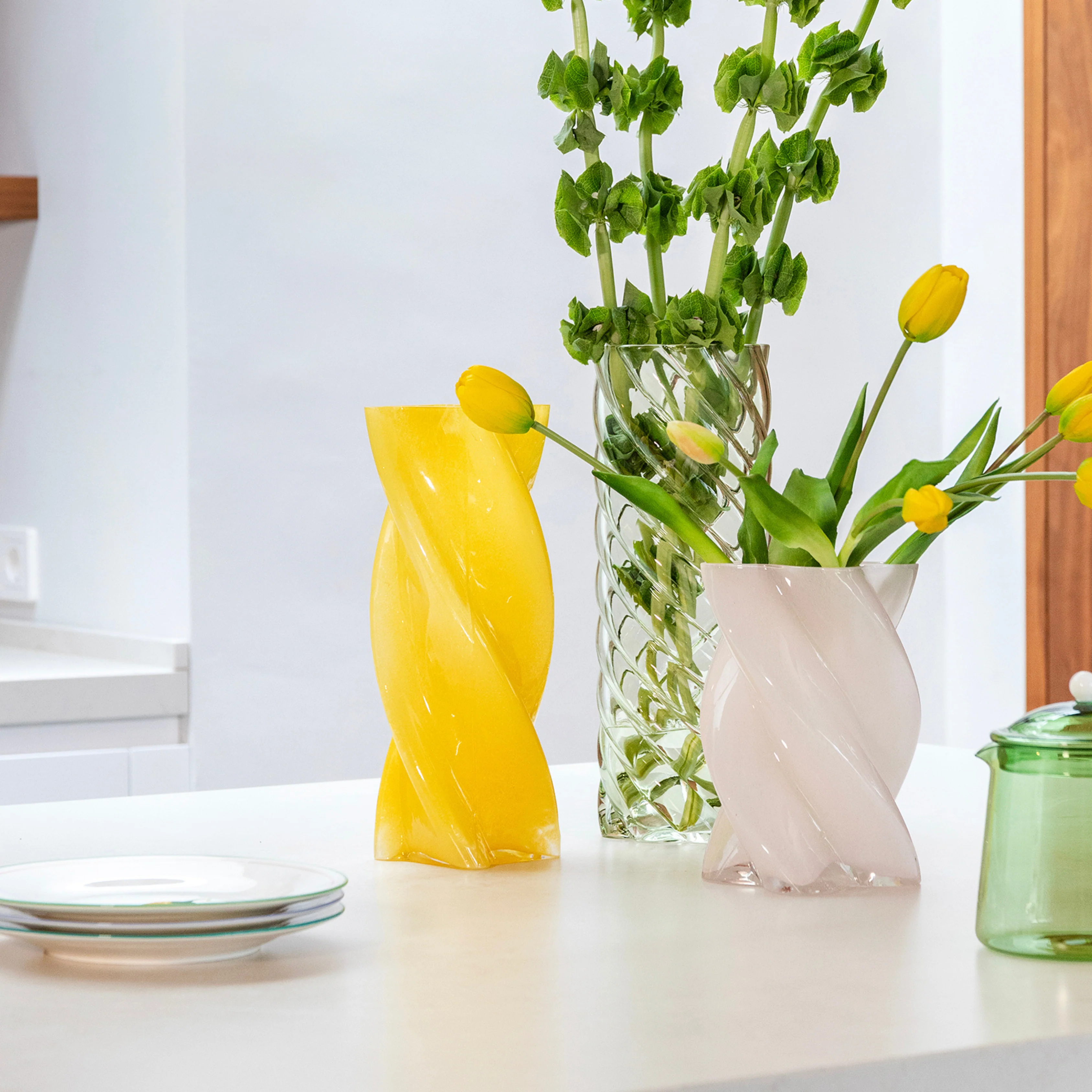 Marshmallow Opaque Yellow Vase - Image 2