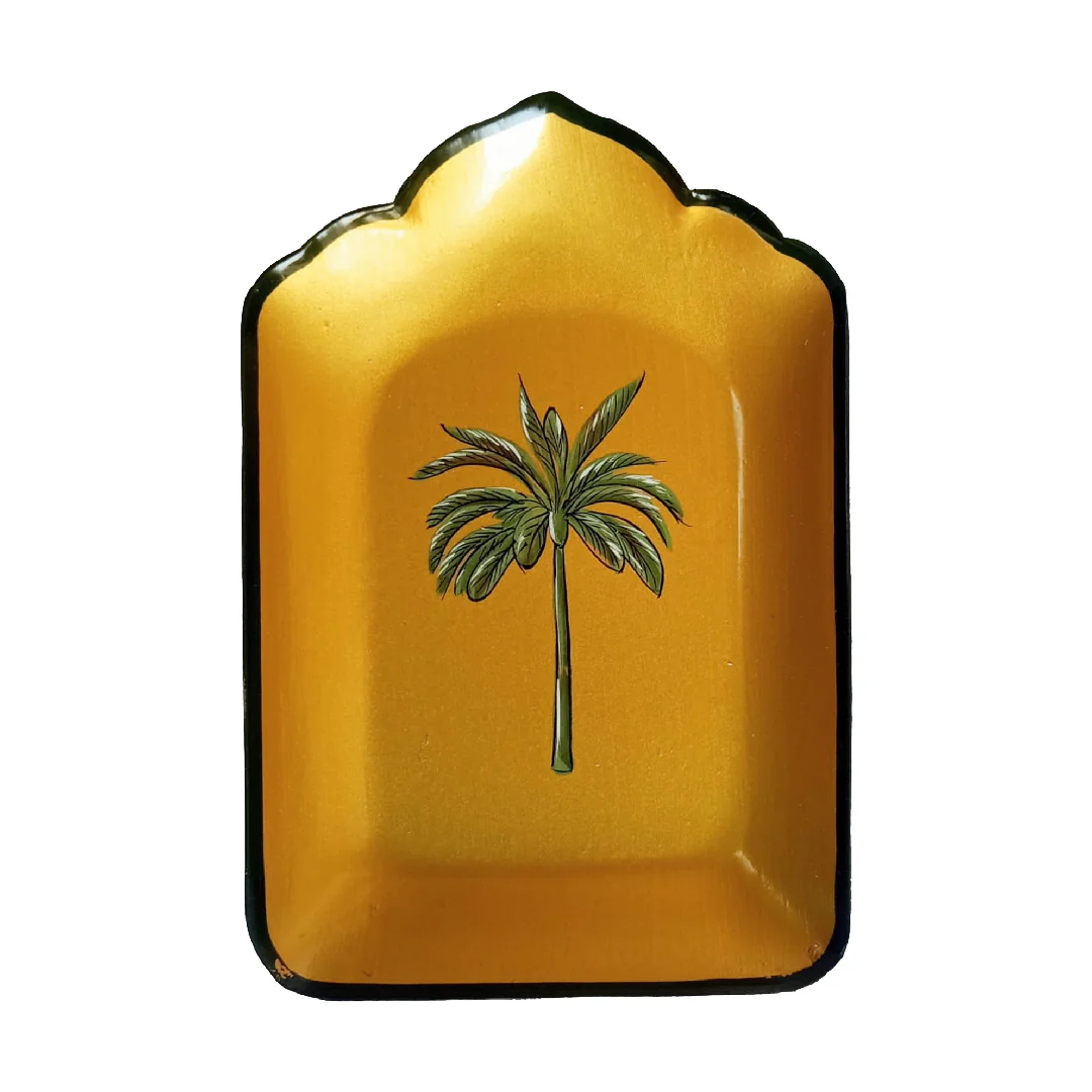 Vassoio Palm Gold Iron Tray