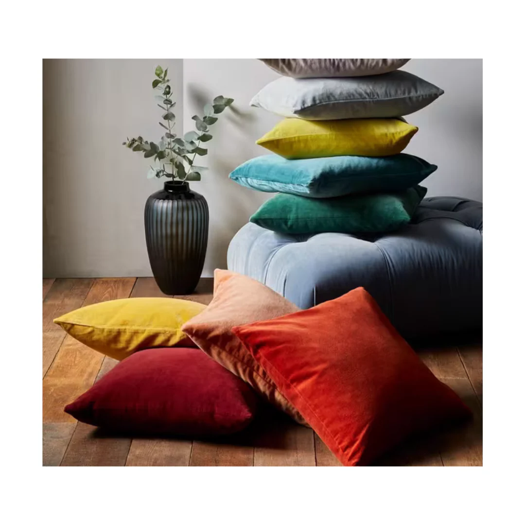 Velvet Wine Cotton Cushion - Image 2