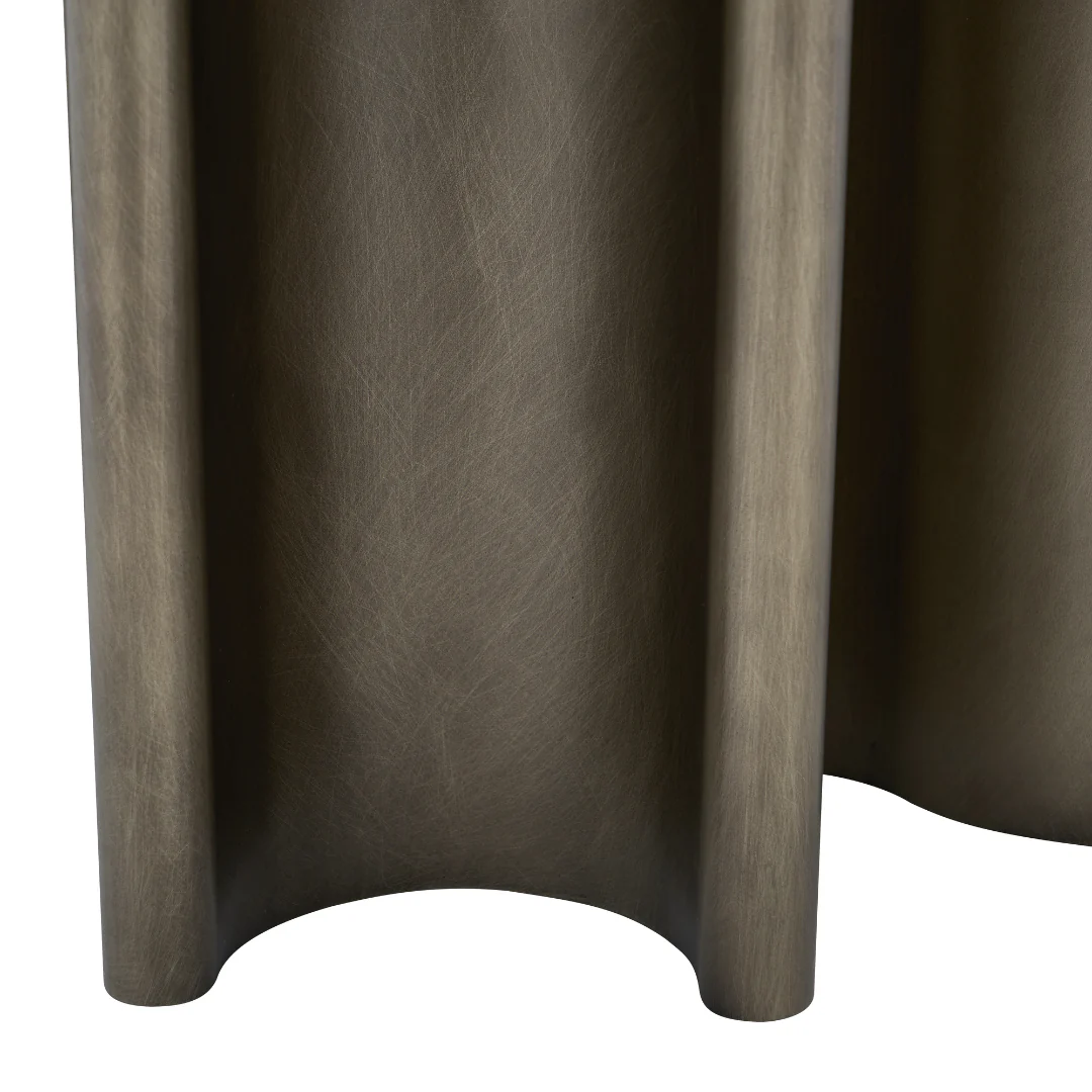 Vero Black Rose Marble Console Table - Brass - Image 8