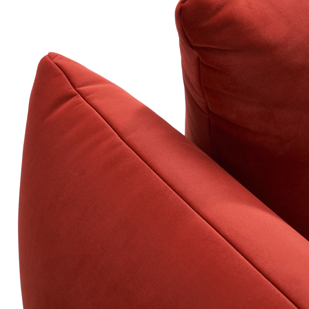 Wine 3 seater Sofa with armrest - Image 7